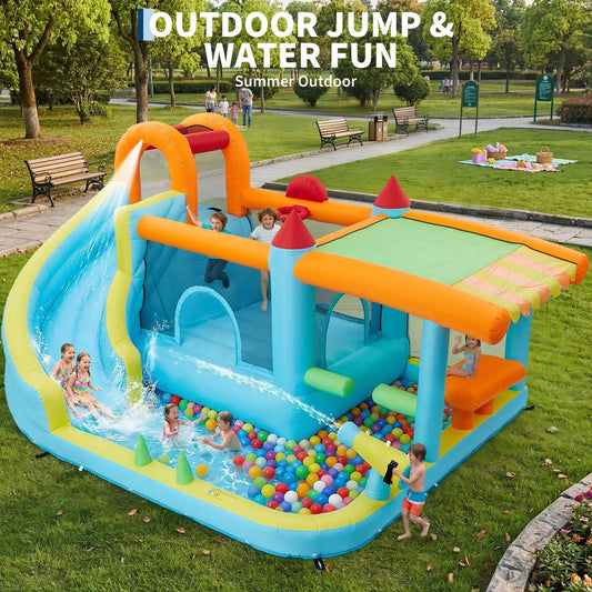  14Ft Kids Bounce House With Slide Durable Backyard Fun -  ToylandEU™