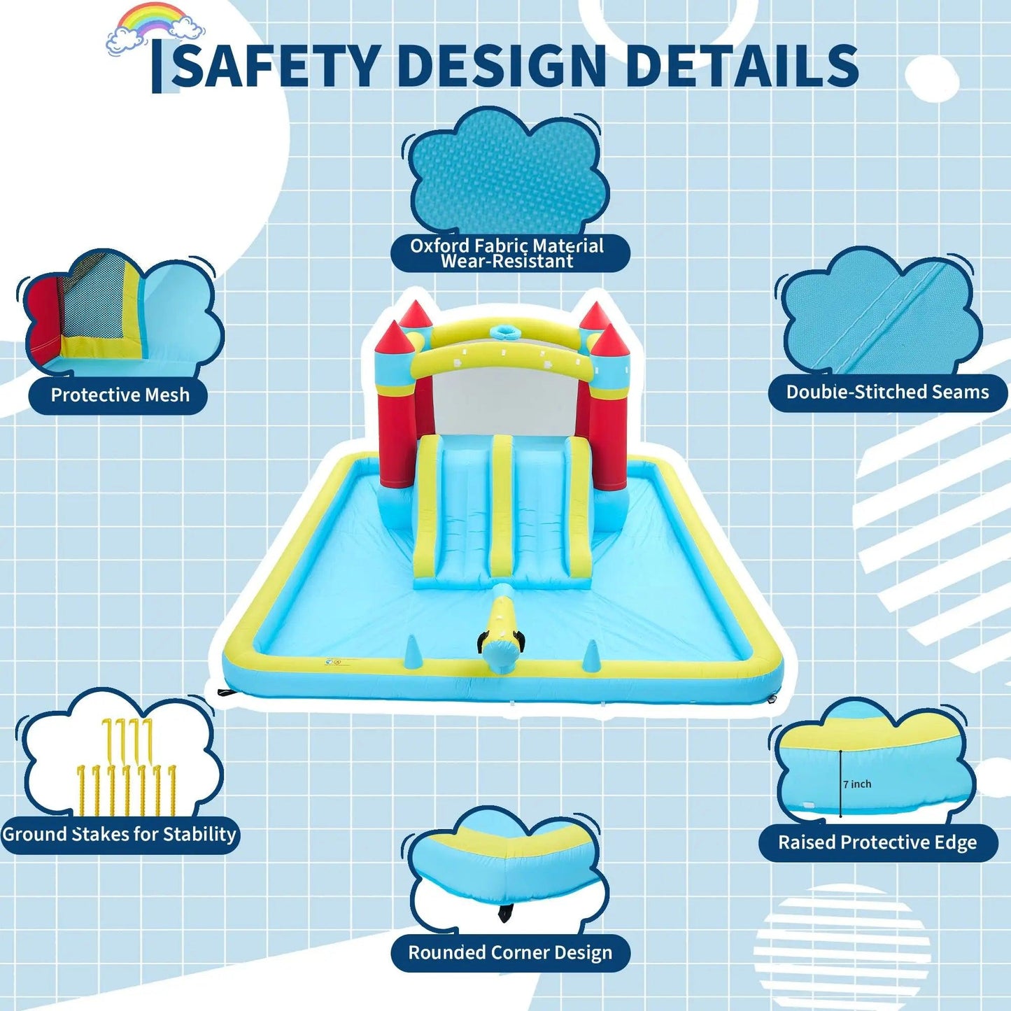  14ft Inflatable Bounce House Slide And Water Park -  ToylandEU™