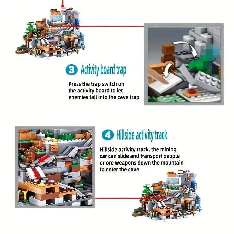 1500-Piece Cave Portal Building Blocks For Decor Display Gift - ToylandEU