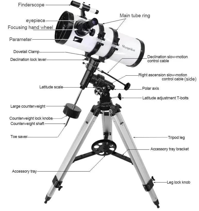  150EQ Newtonian Reflector Telescope Aluminum Tripod -  ToylandEU™