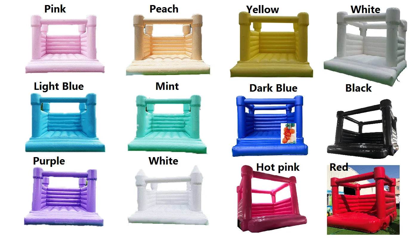 15FT PVC White Bounce House With Slide & Ball Pit - ToylandEU