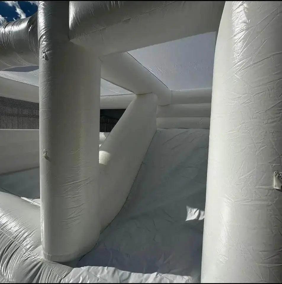  15x13ft Inflatable White Bounce Houses With Slide And Ball Pit -  ToylandEU™