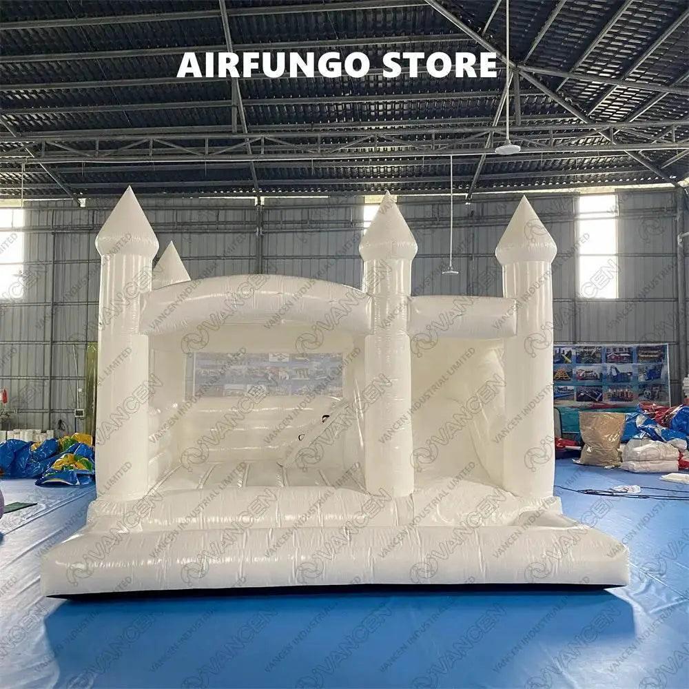  15x13ft Inflatable White Bounce Houses With Slide And Ball Pit -  ToylandEU™