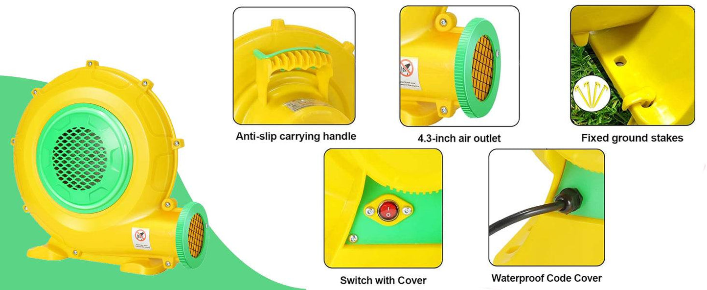 15x13ft Inflatable White Bounce Houses With Slide And Ball Pit - ToylandEU