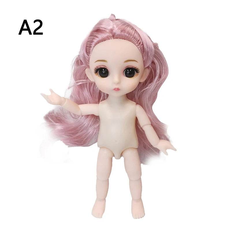 16 Cm Bjd Doll Body 1/8 With Head Shoes 13 Joints DIY Toy - ToylandEU