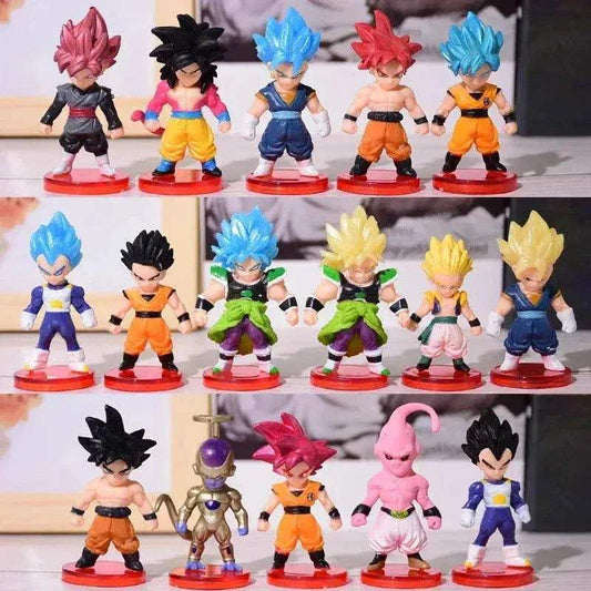 16 Pcs Set Dragon Ball Super Son Goku Gohan Vegeta Broly Piccolo Majin Buu Action Anime Figurine Mini Figures - ToylandEU