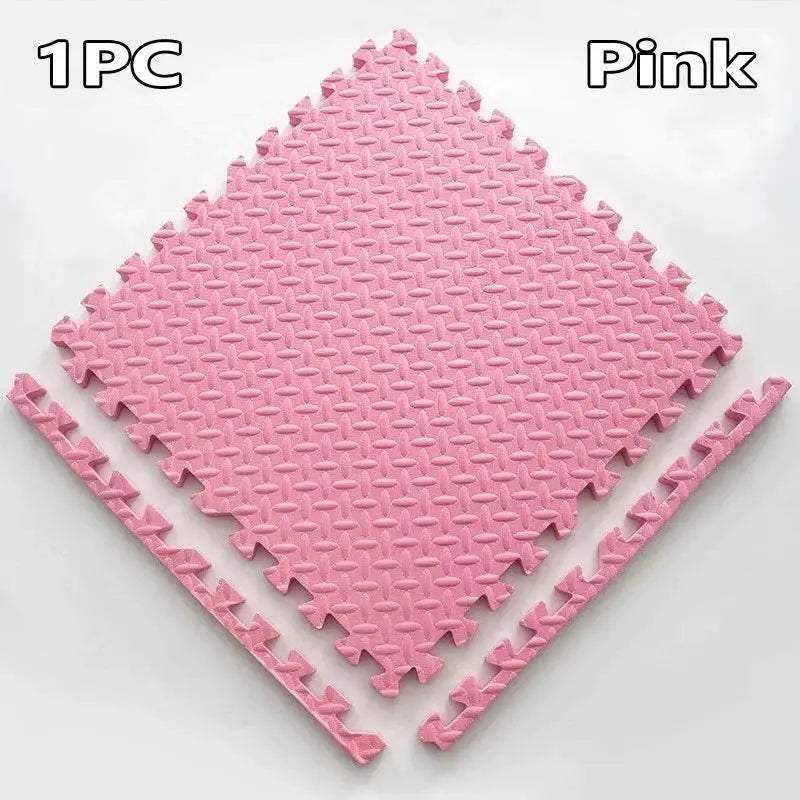 16-Piece 30x30cm EVA Leaf Grain Floor Mats for Sports Gym Protection Non-Slip Yoga Fitness Splicing Rugs Thickened Shock Absorption Workout Flooring - ToylandEU