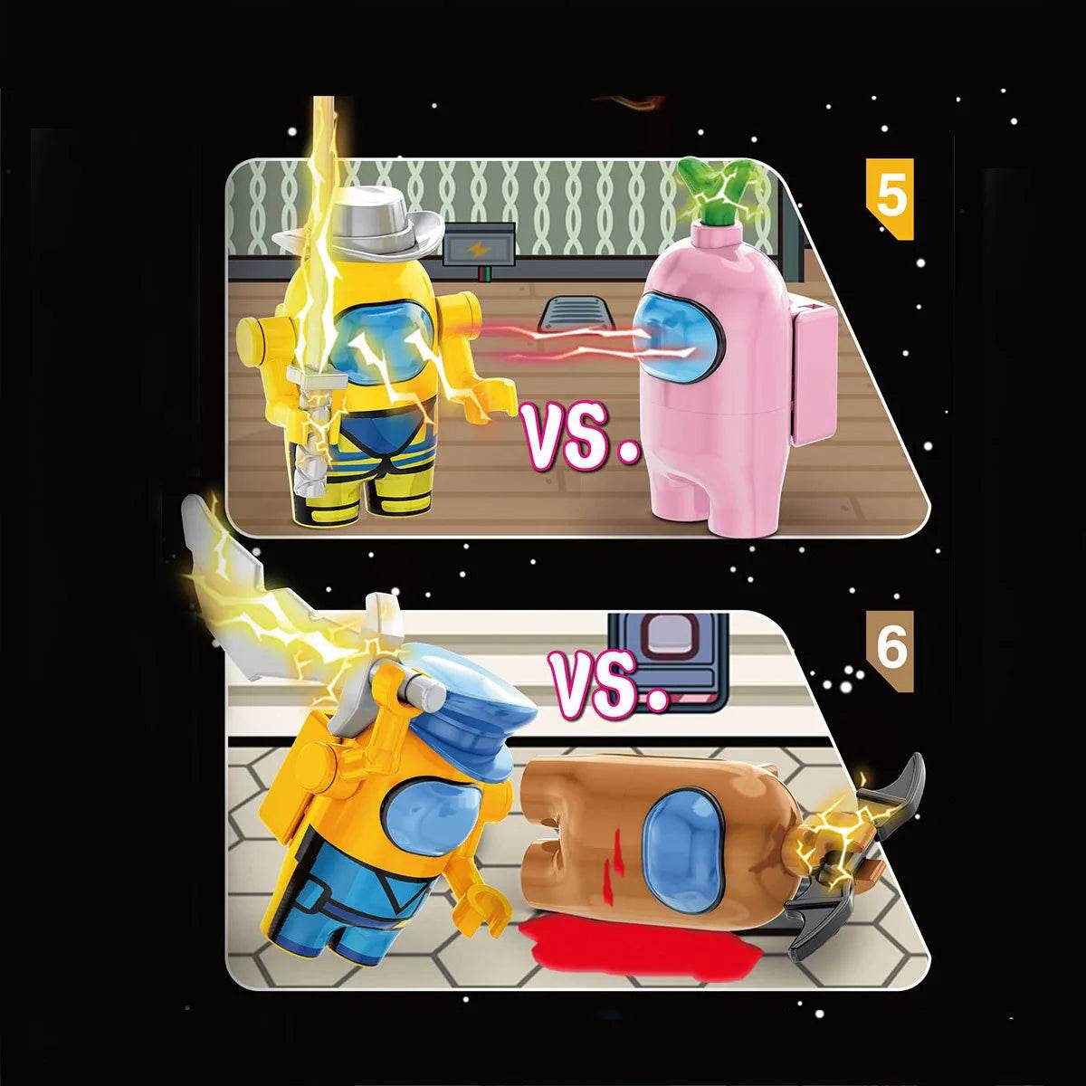 16-Piece Alien Building Set with Among Us Dolls for Space Adventures - ToylandEU