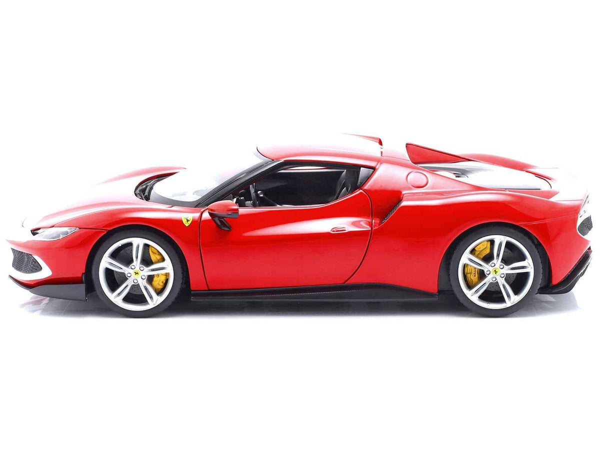 Ferrari 296 GTB Assetto Fiorano Red | 1/18 Scale | White Stripes | Bburago