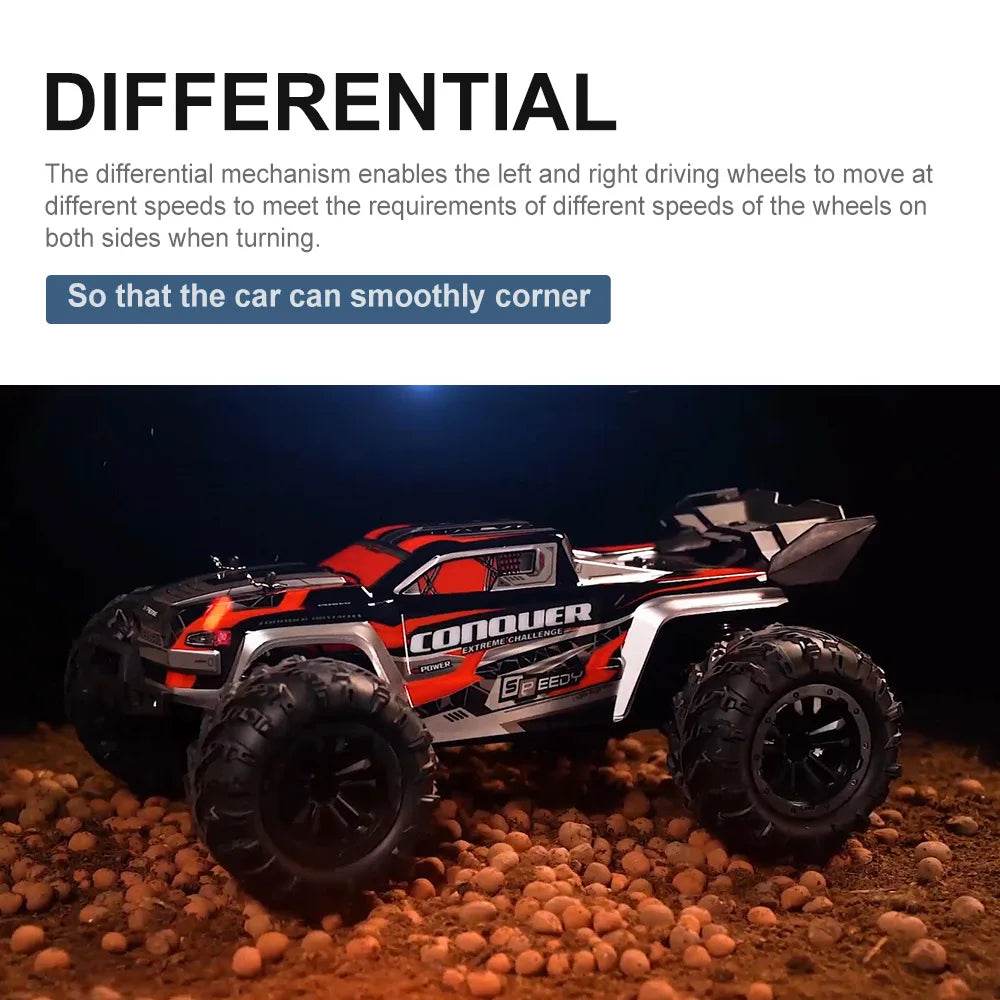 16102 1:16 Rc Car With Led Light 4WD 50km/h High Speed Drift Vehicle - ToylandEU