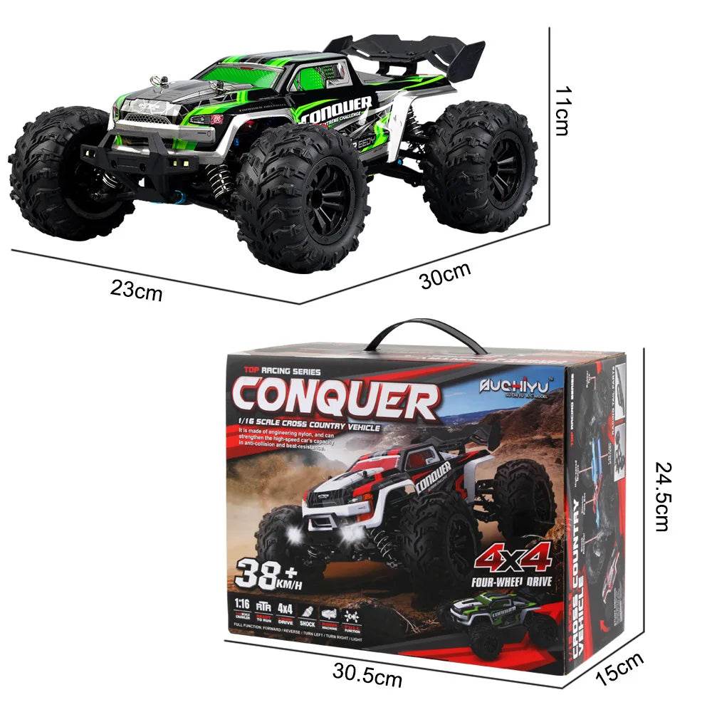 16102 1:16 Rc Car With Led Light 4WD 50km/h High Speed Drift Vehicle - ToylandEU