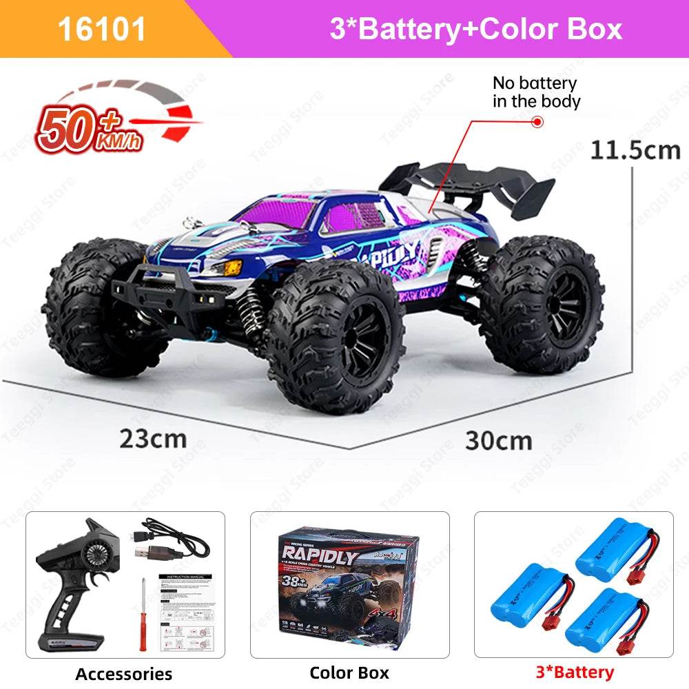 16102 Pro 1:16 High Speed RC Car With LED Light Drift 4WD - ToylandEU