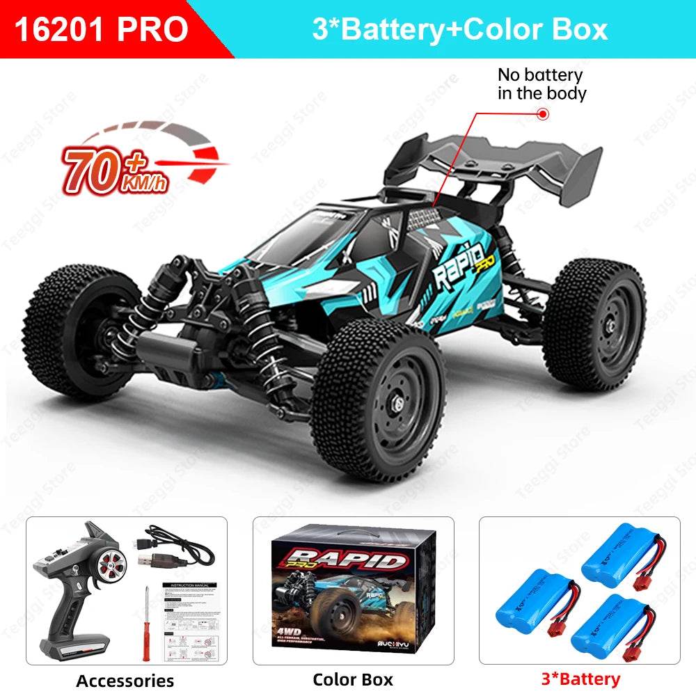 16102 Pro 1:16 High Speed RC Car With LED Light Drift 4WD - ToylandEU