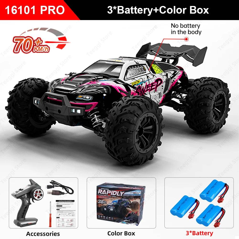 16102 Pro 1:16 High Speed RC Car With LED Light Drift 4WD - ToylandEU