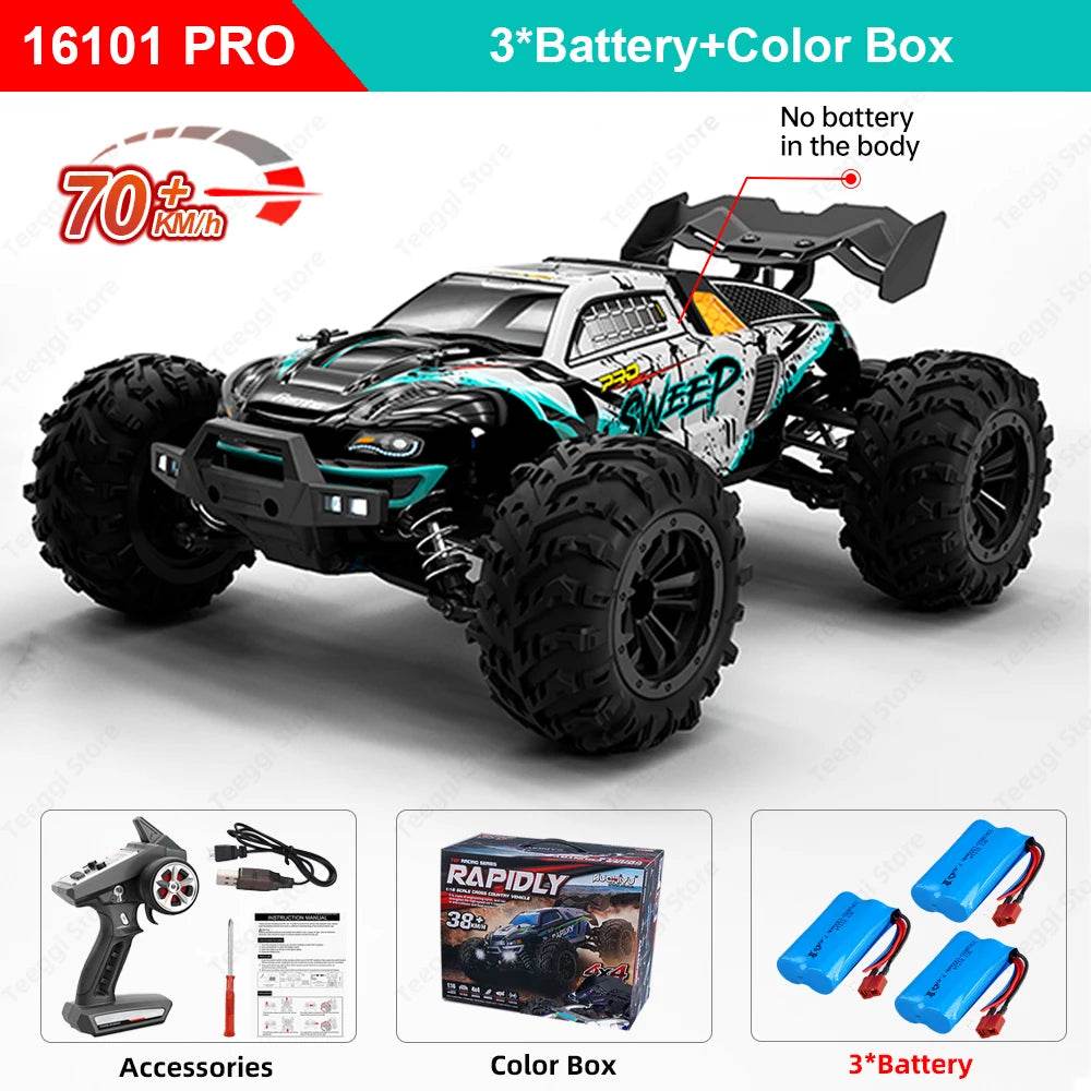 16102 Pro 1:16 High Speed RC Car With LED Light Drift 4WD - ToylandEU
