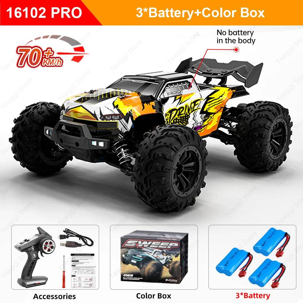 16102 Pro 1:16 High Speed RC Car With LED Light Drift 4WD - ToylandEU