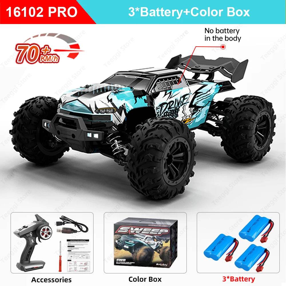 16102 Pro 1:16 High Speed RC Car With LED Light Drift 4WD - ToylandEU