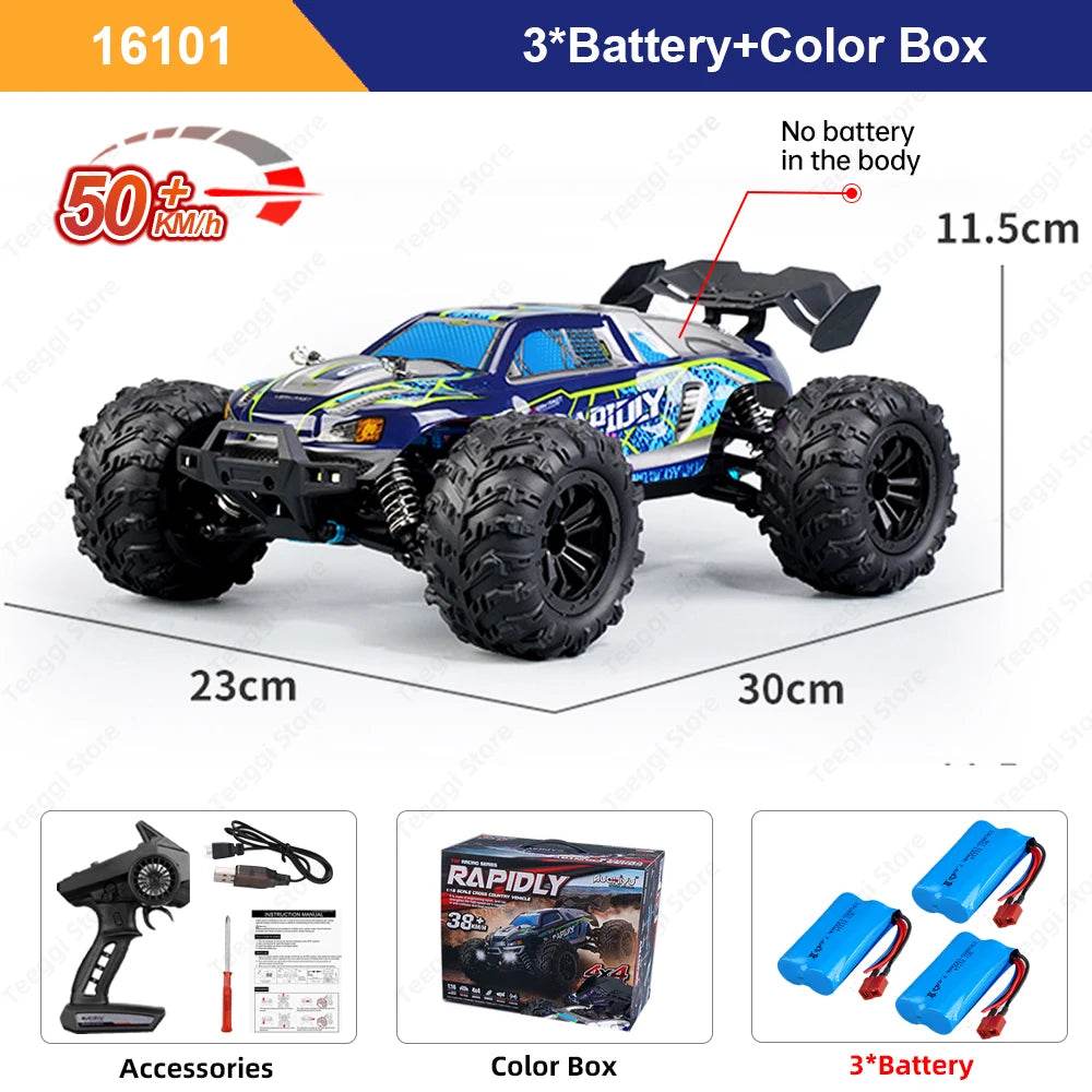 16102 Pro 1:16 High Speed RC Car With LED Light Drift 4WD - ToylandEU