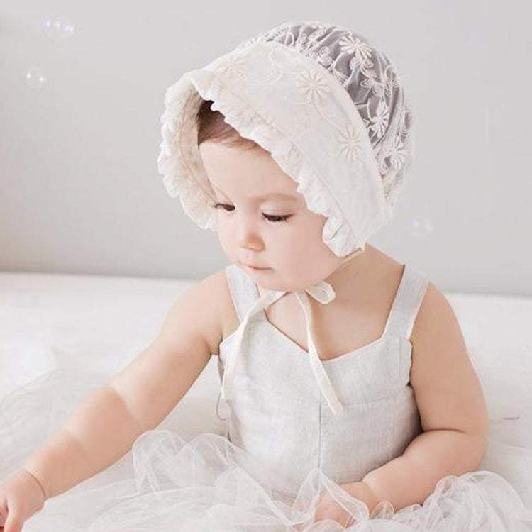 Baby Girl Cotton Sun Hat | Lace Princess Style