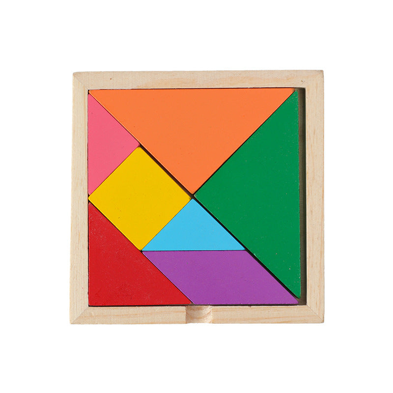 Educational Wooden Rainbow Blocks Rattles Toy for Kids Toyland EU