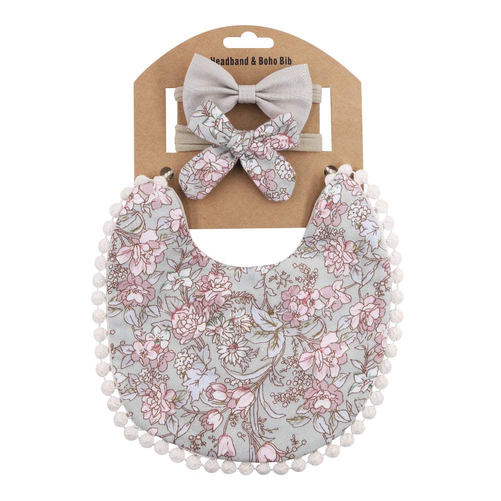 Linen Cotton Double-Sided Baby Bib | Solid And Printed