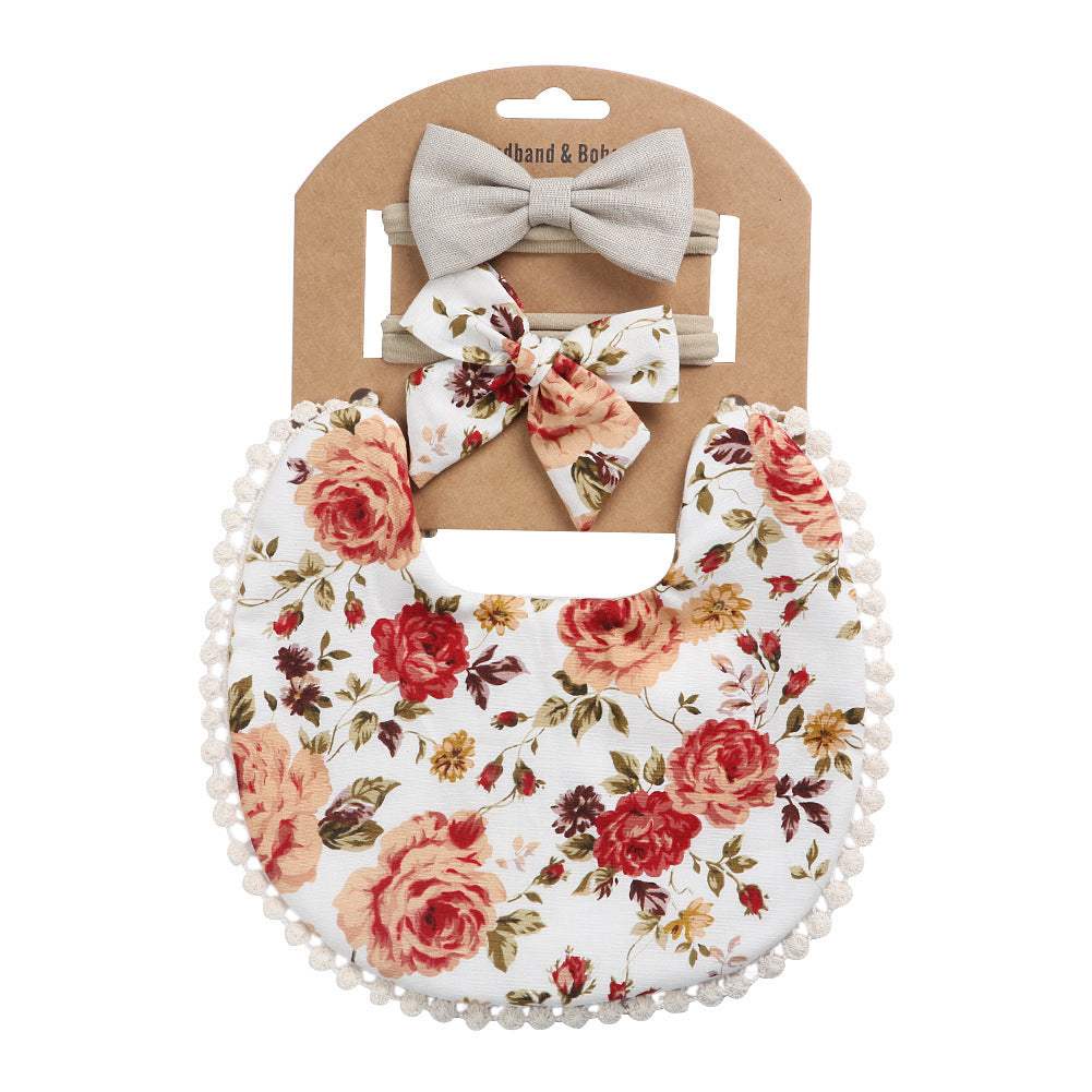 Linen Cotton Double-Sided Baby Bib | Solid And Printed