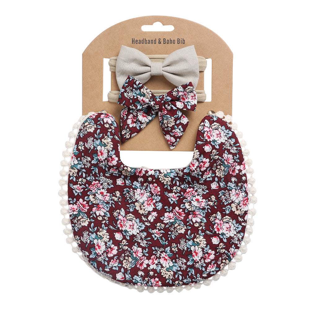 Linen Cotton Double-Sided Baby Bib | Solid And Printed