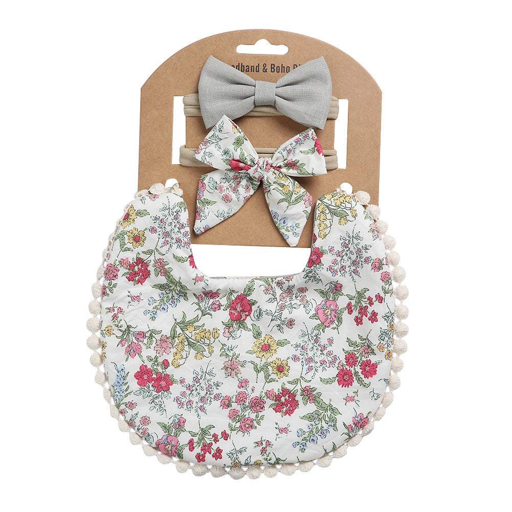 Linen Cotton Double-Sided Baby Bib | Solid And Printed