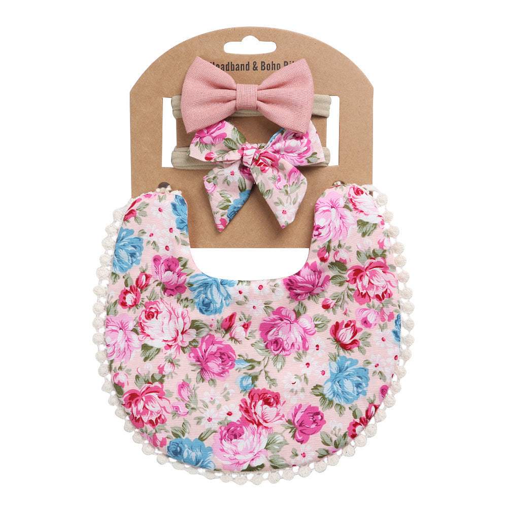 Linen Cotton Double-Sided Baby Bib | Solid And Printed