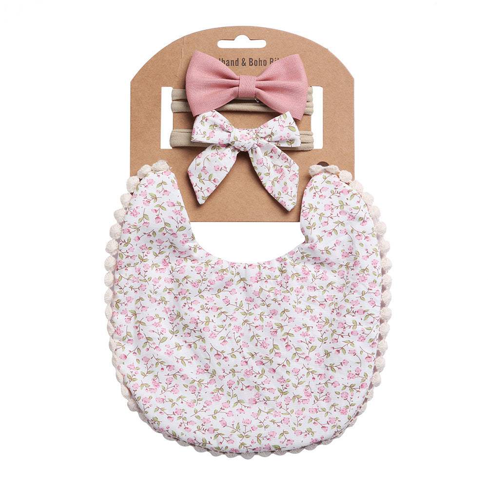 Linen Cotton Double-Sided Baby Bib | Solid And Printed