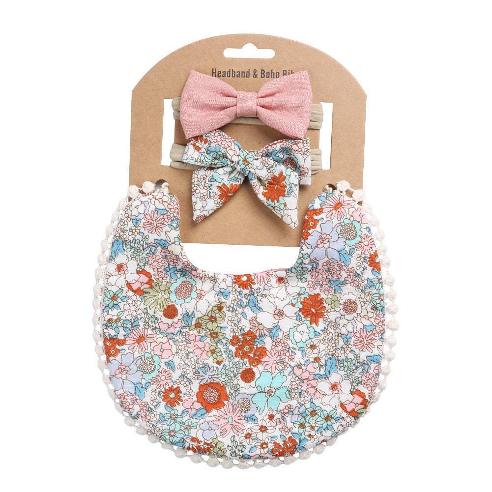 Linen Cotton Double-Sided Baby Bib | Solid And Printed