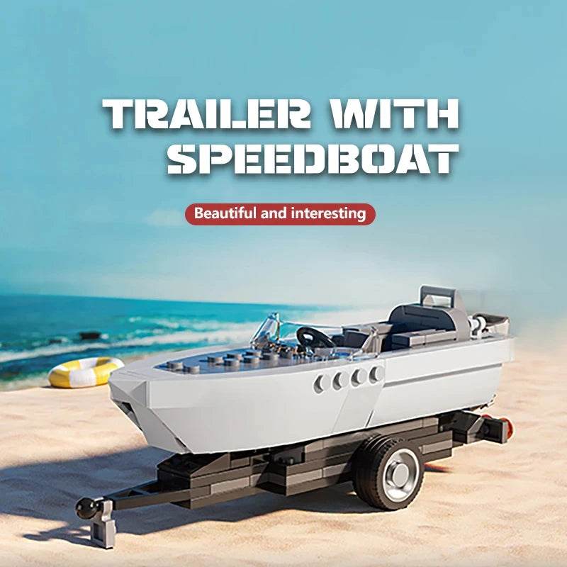 163PCS Tugboat Building Blocks With Sea Speedboat Model - ToylandEU