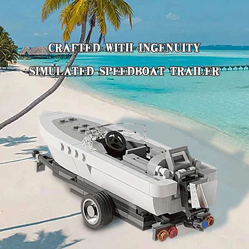 163PCS Tugboat Building Blocks With Sea Speedboat Model - ToylandEU