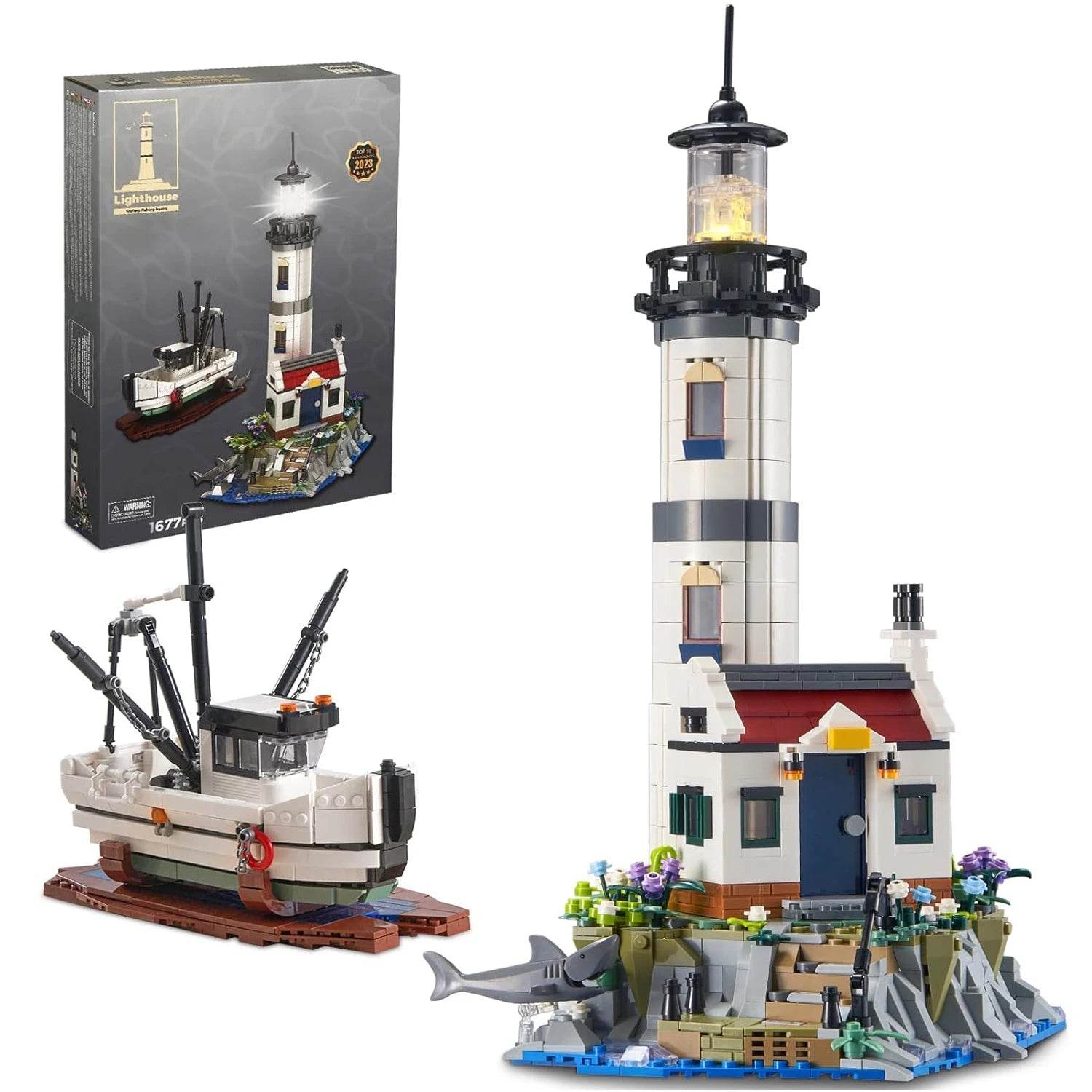 1677PCS Electric Lighthouse Building Blocks Kids Toys Christmas Gifts - ToylandEU