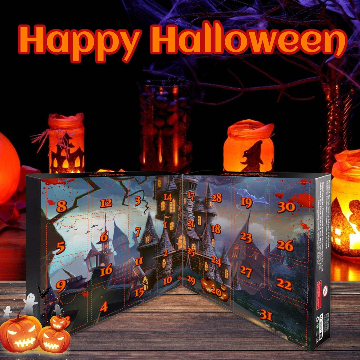 Halloween Advent Calendar | 31 Day Countdown Blind Box | Rubber Toy Set | Kids Ages 7 To 14