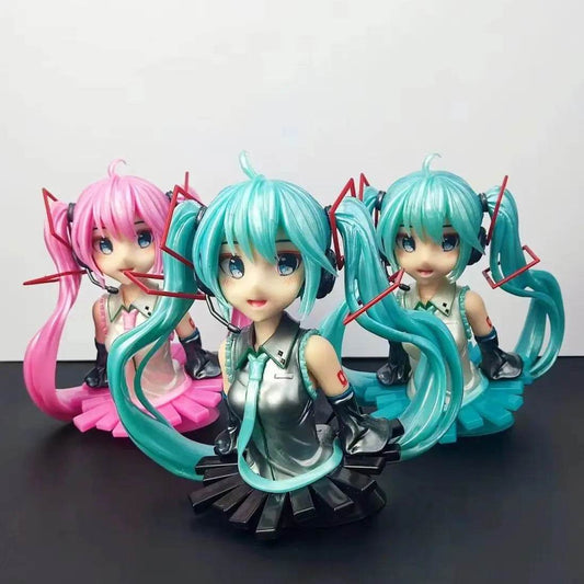 16cm Anime Hatsune Miku Three Colors Collectible Kawaii PVC Model Doll Toys for Christmas Gifts - ToylandEU