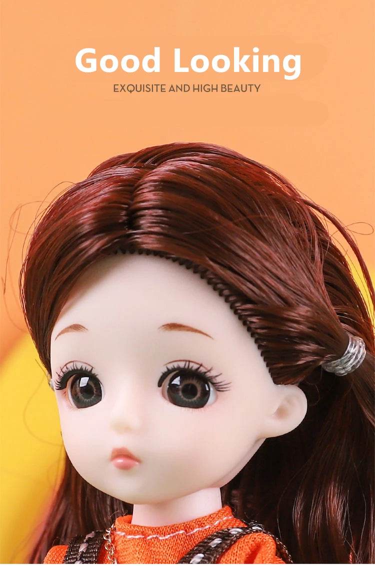 16cm Bjd Dolls for Girls 1/8 Bjd Doll DIY Toy with Clothes - ToylandEU