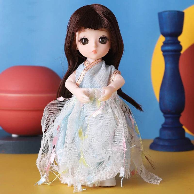 16cm Bjd Dolls for Girls 1/8 Bjd Doll DIY Toy with Clothes - ToylandEU