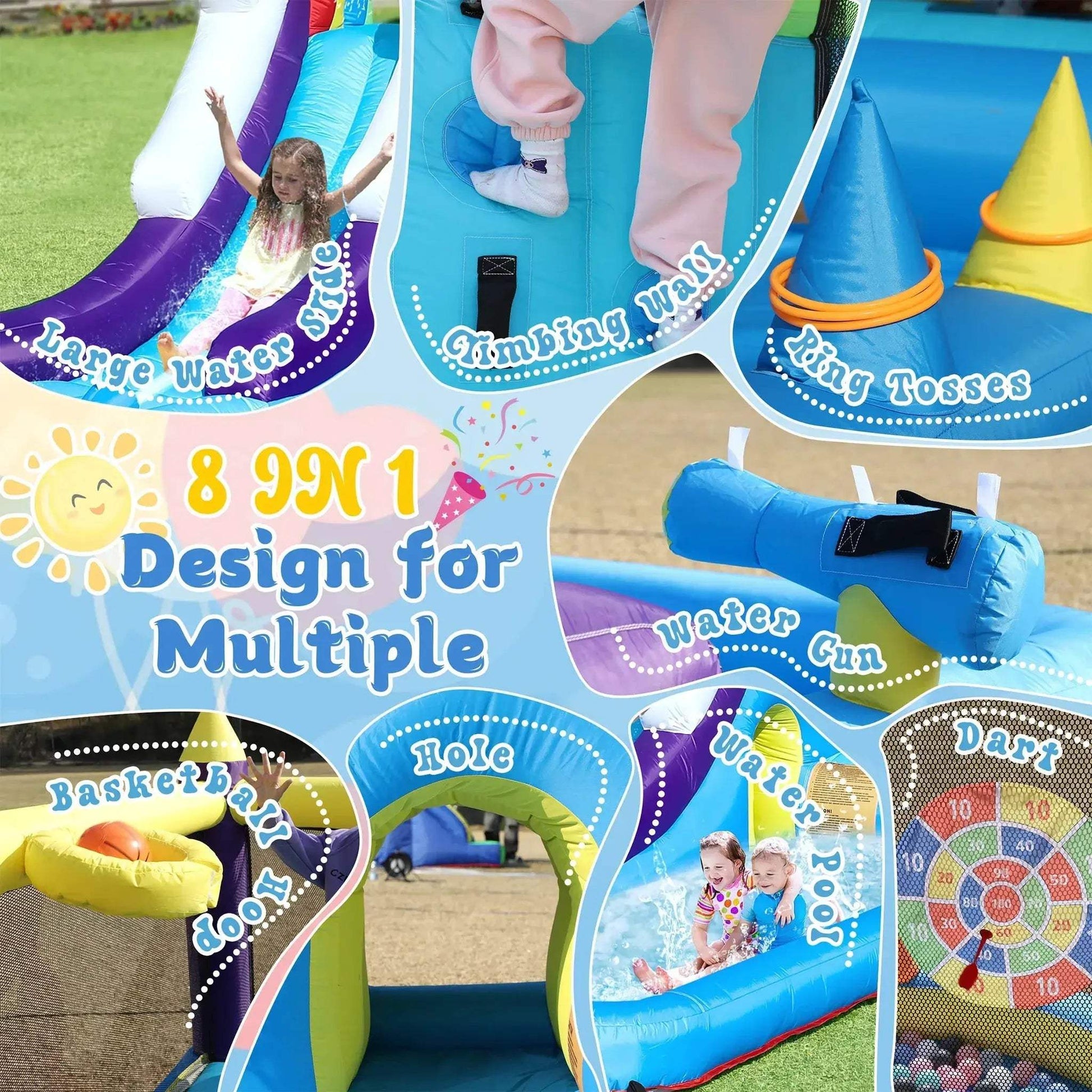 16ft Inflatable Water Slide With Splash Pool For Kids - ToylandEU