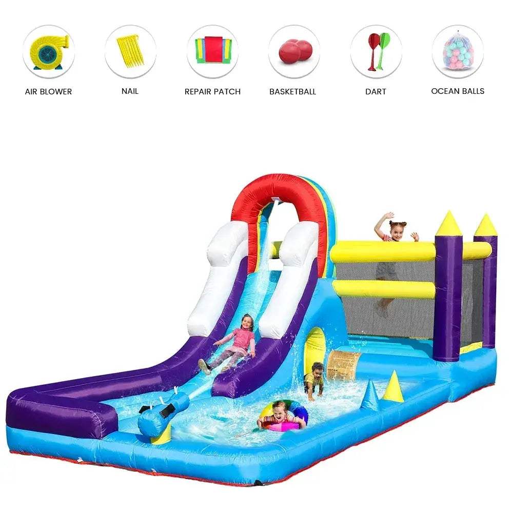16ft Inflatable Water Slide With Splash Pool For Kids - ToylandEU