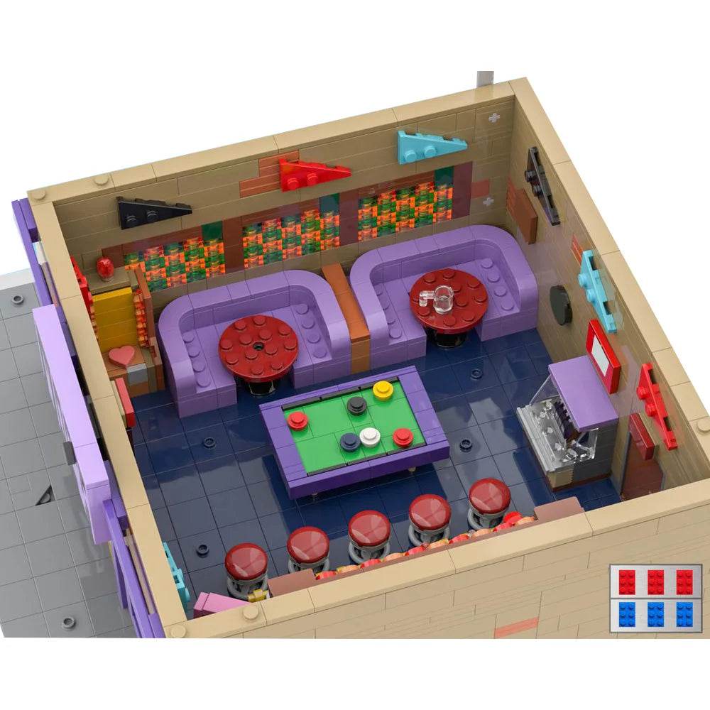 1739PCS MOC-152941 Moe's Tavern Building Blocks Building Bricks MOC Gift - ToylandEU