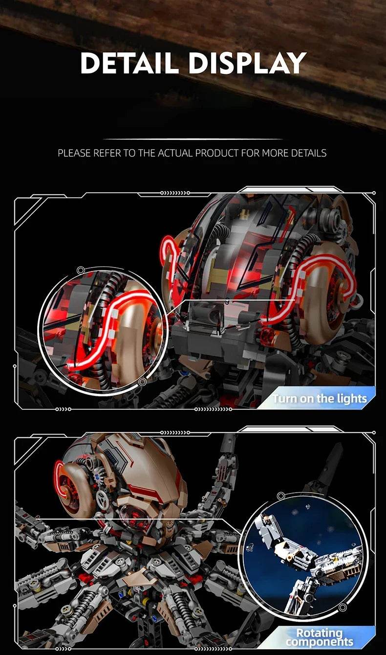 1768PCS Mechanical Octopus Building Blocks Model DIY Toys - ToylandEU