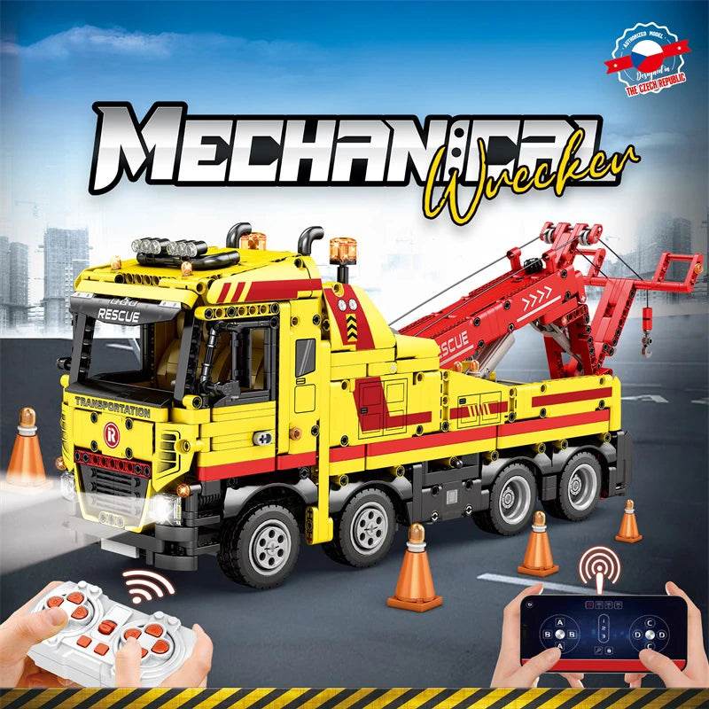 1794PCS Wrecker TECHNICAL RC Car Building Blocks Rescue Truck - ToylandEU