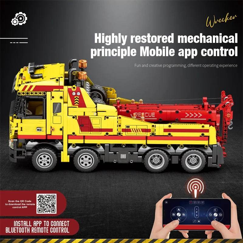 1794PCS Wrecker TECHNICAL RC Car Building Blocks Rescue Truck - ToylandEU