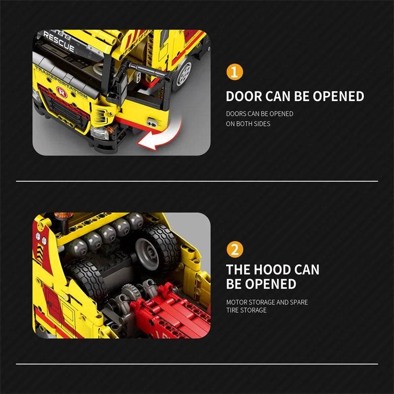 1794PCS Wrecker TECHNICAL RC Car Building Blocks Rescue Truck - ToylandEU