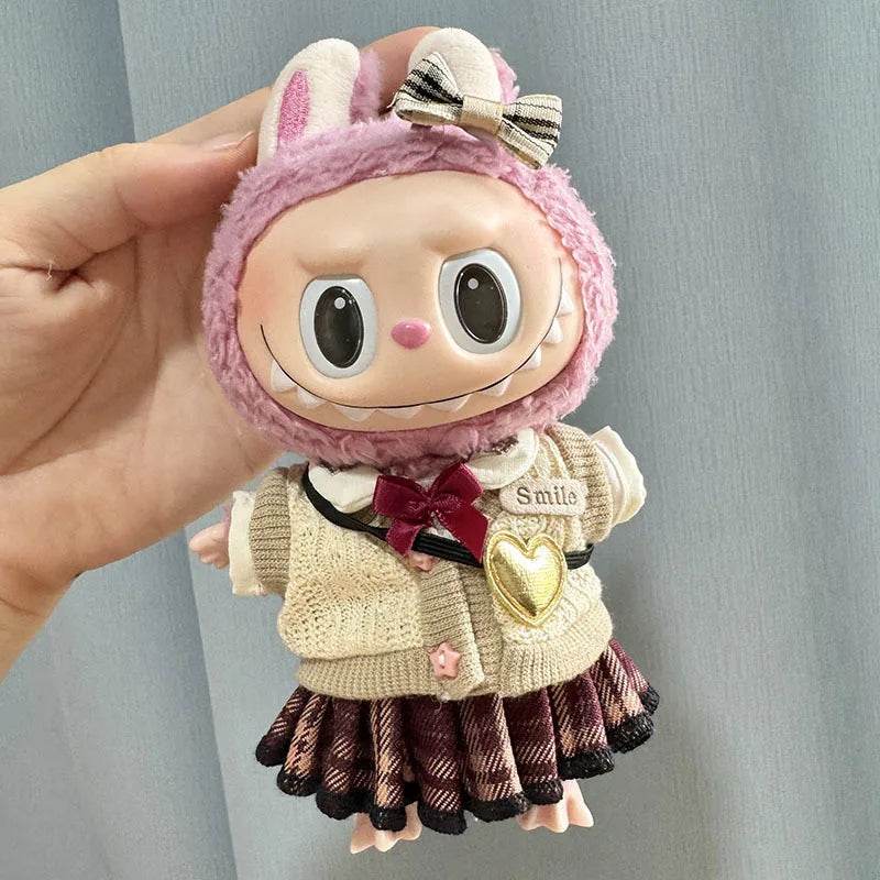 17cm Labubu Clothes Pendant Keychain Doll for JK Skirt Set - ToylandEU