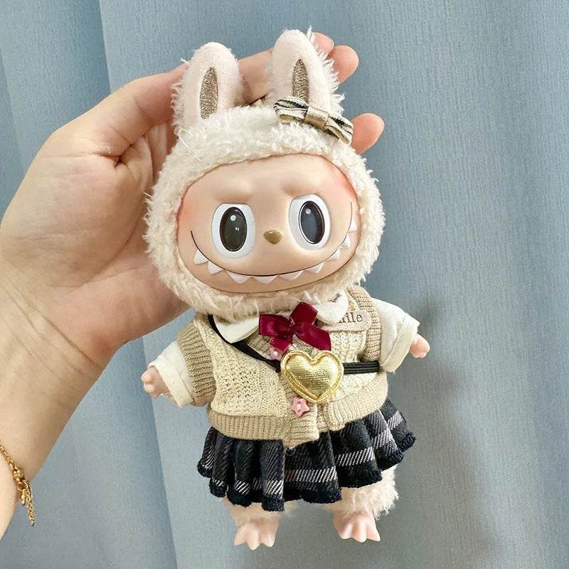 17cm Labubu Clothes Pendant Keychain Doll for JK Skirt Set - ToylandEU