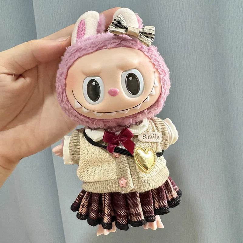17cm Labubu Clothes Pendant Keychain Doll for JK Skirt Set - ToylandEU