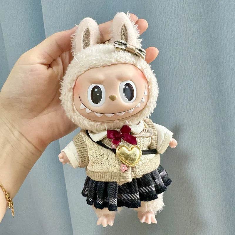 17cm Labubu Clothes Pendant Keychain Doll for JK Skirt Set - ToylandEU