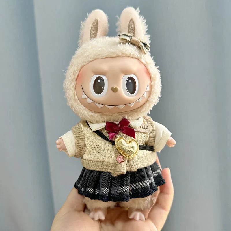 17cm Labubu Clothes Pendant Keychain Doll for JK Skirt Set - ToylandEU